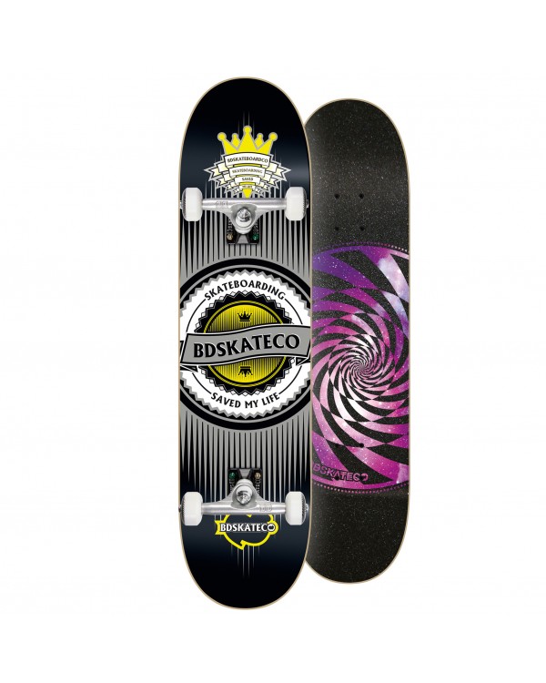 Skateboard complete BDSKATECO the Black Crown model in 8.0